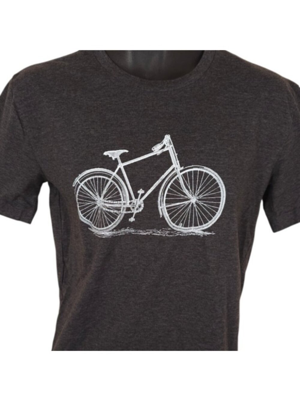Bicycle T Shirt Mens Size Medium Gray Retro Vintage Style Bike